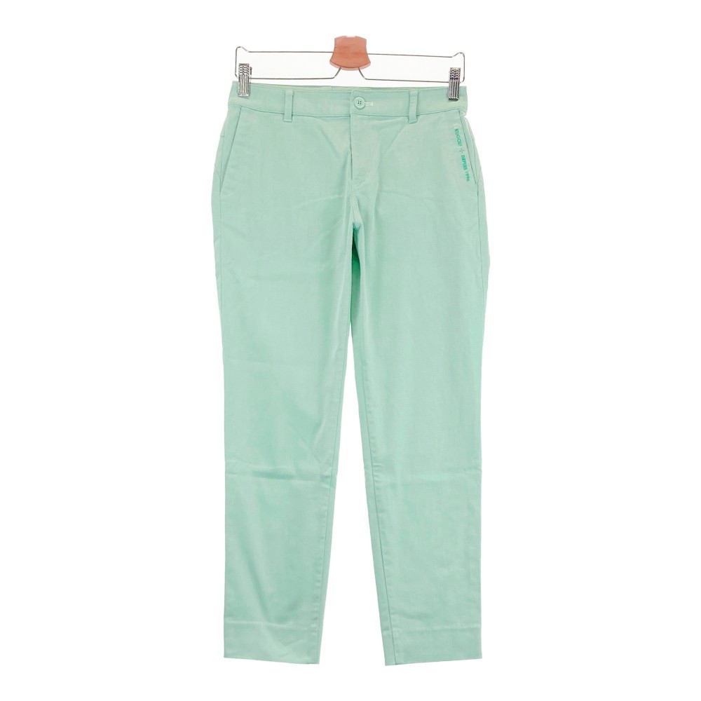 23区GOLF ニジュウサンクゴルフ ストレッチパンツ 総柄 グリーン系 64 【中古】ゴルフウェア レディース