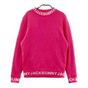 JACK BUNNY ジャックバニー 2023年モデル 裏地付きニットセーター ピンク系 0 【中古】ゴルフウェア レディース