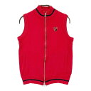 MASTER BUNNY EDITION マスターバニーエディション フルジップ ニットベスト レッド系 1 【中古】ゴルフウェア レディース