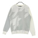 SRIXON スリクソン byDESCENTE ニットセーター 総柄 ホワイト系 LL 【中古】ゴルフウェア レディース
