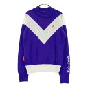 LECOQ GOLF ルコックゴルフ ウール混 ニットセーター パープル系 M 【中古】ゴルフウェア レディース