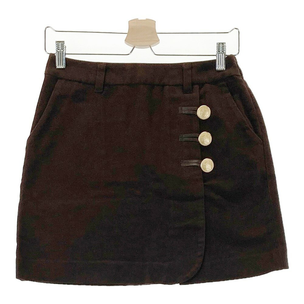 AND PER SE アンパスィ ストレッチスカート ブラウン系 M 【中古】ゴルフウェア レディース