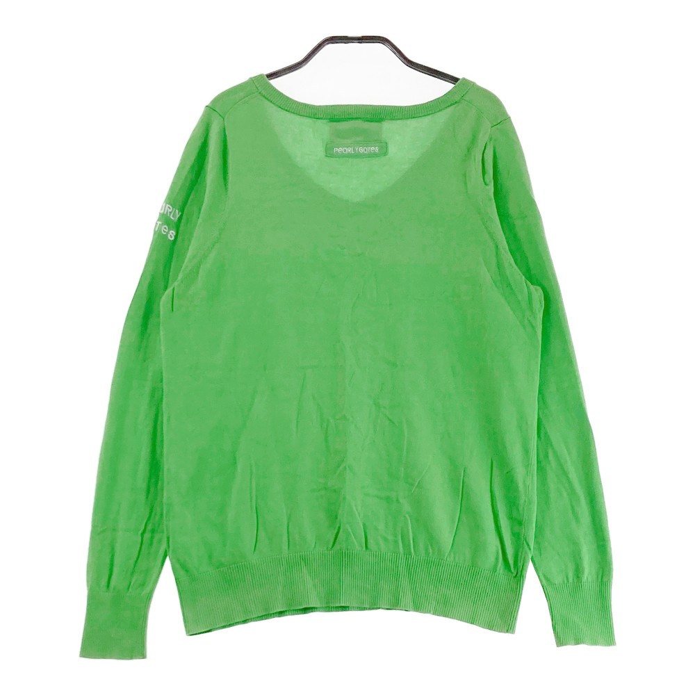 PEARLY GATES パーリーゲイツ ニットセーター グリーン系 2 【中古】ゴルフウェア レディース