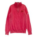MASTER BUNNY EDITION マスターバニーエディション ハーフジップニットセーター カシミヤ混 ピンク系 2 【中古】ゴルフウェア レディース