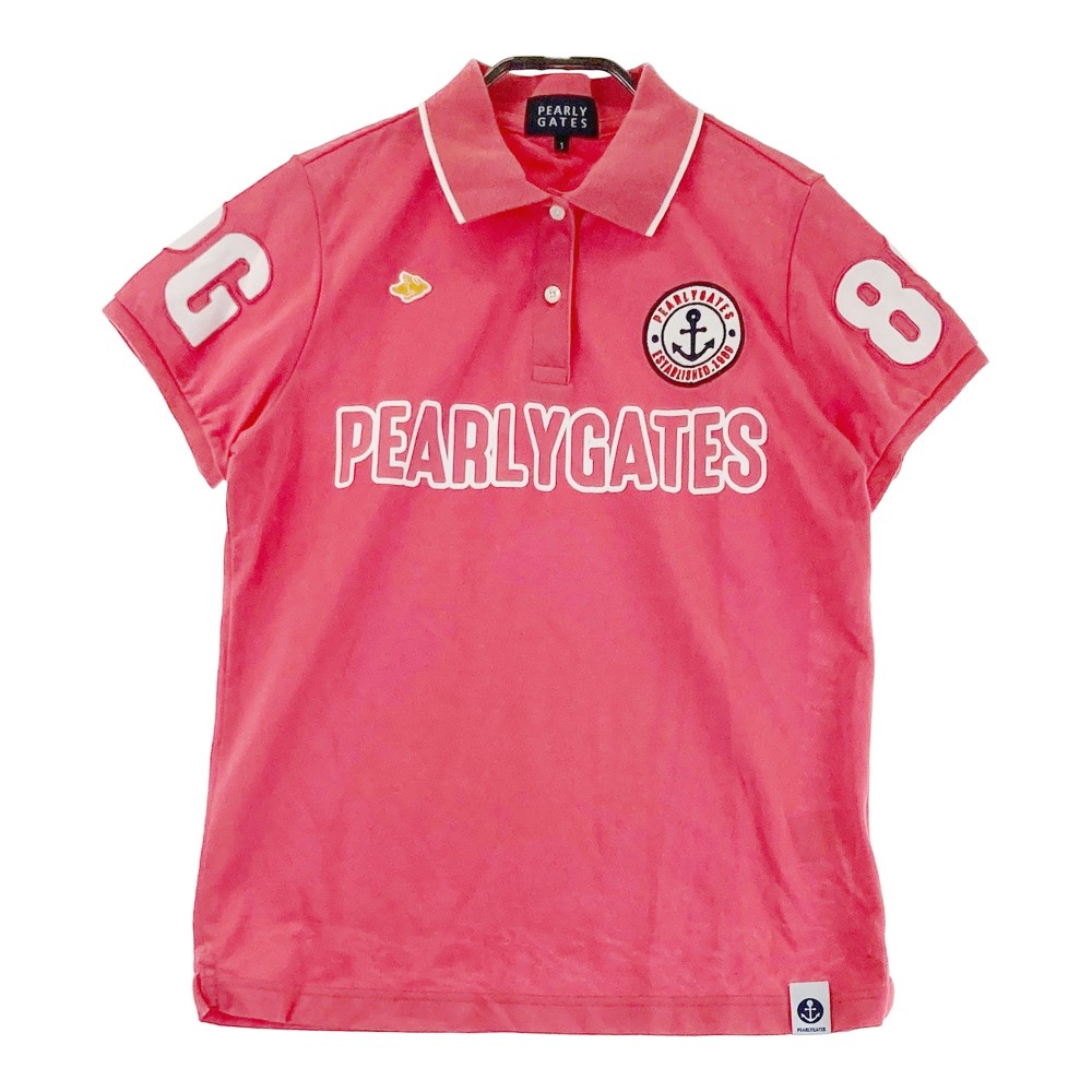 PEARLY GATES パーリーゲイツ 半袖ポロシャツ ピンク系 1 【中古】ゴルフウェア レディース