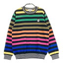 JACK BUNNY ジャックバニー ニット セーター ボーダー柄 ブラック系 1 【中古】ゴルフウェア レディース