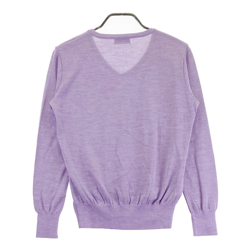 MUNSING WEAR マンシングウェア 長袖 ニットセーター パープル系 LL 【中古】ゴルフウェア レディース