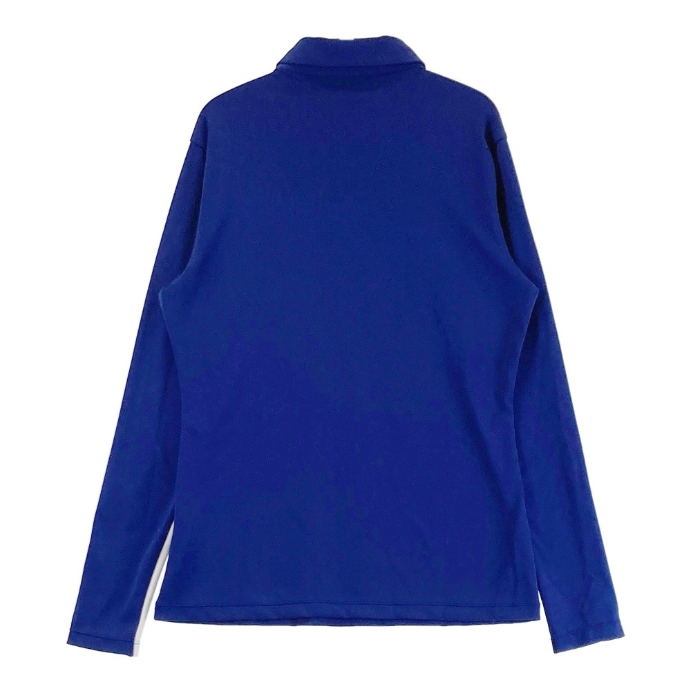 DESCENTE GOLF デサントゴルフ 長袖ポロシャツ ブルー系 M 【中古】ゴルフウェア レディース