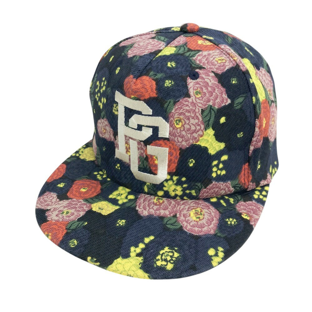PEARLY GATES パーリーゲイツ キャップ 花総柄 ネイビー系 FR 【中古】ゴルフウェア