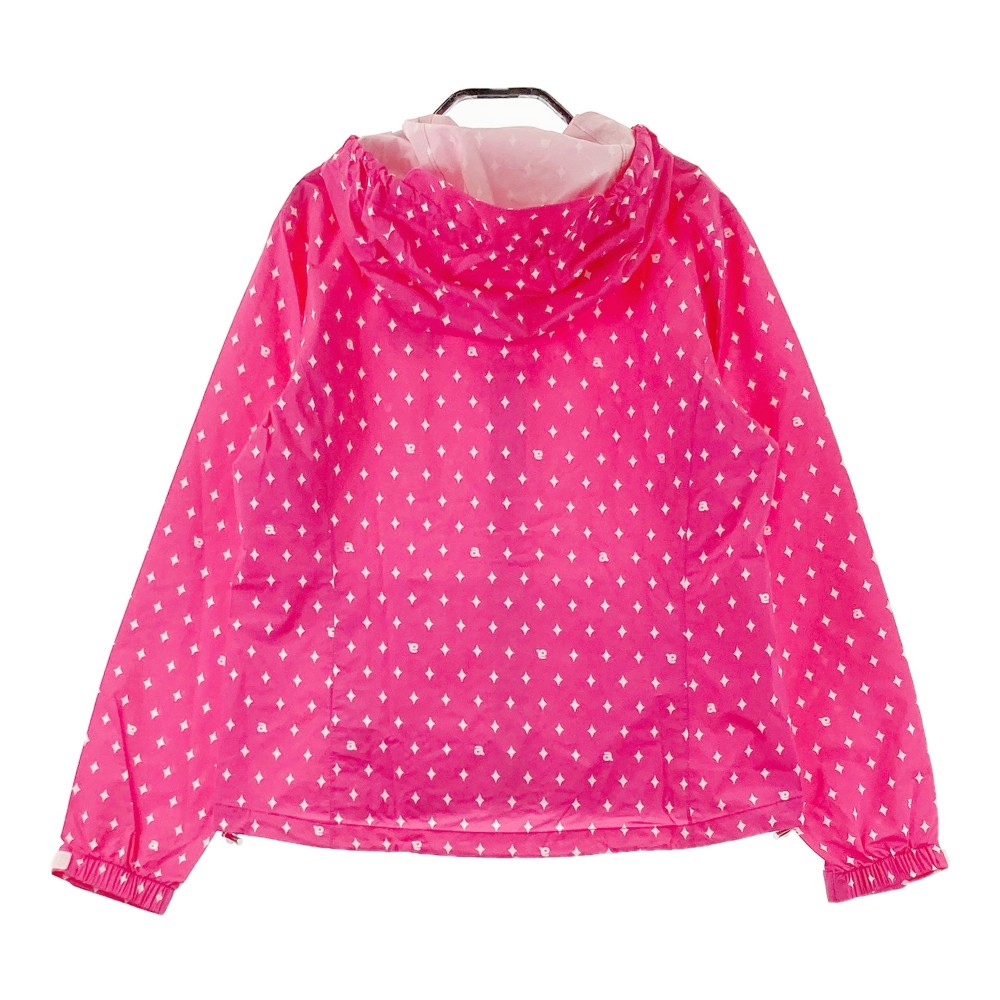 ARCHIVIO アルチビオ フード付 ナイロンジャケット 総柄 ピンク系 36 【中古】ゴルフウェア レディース