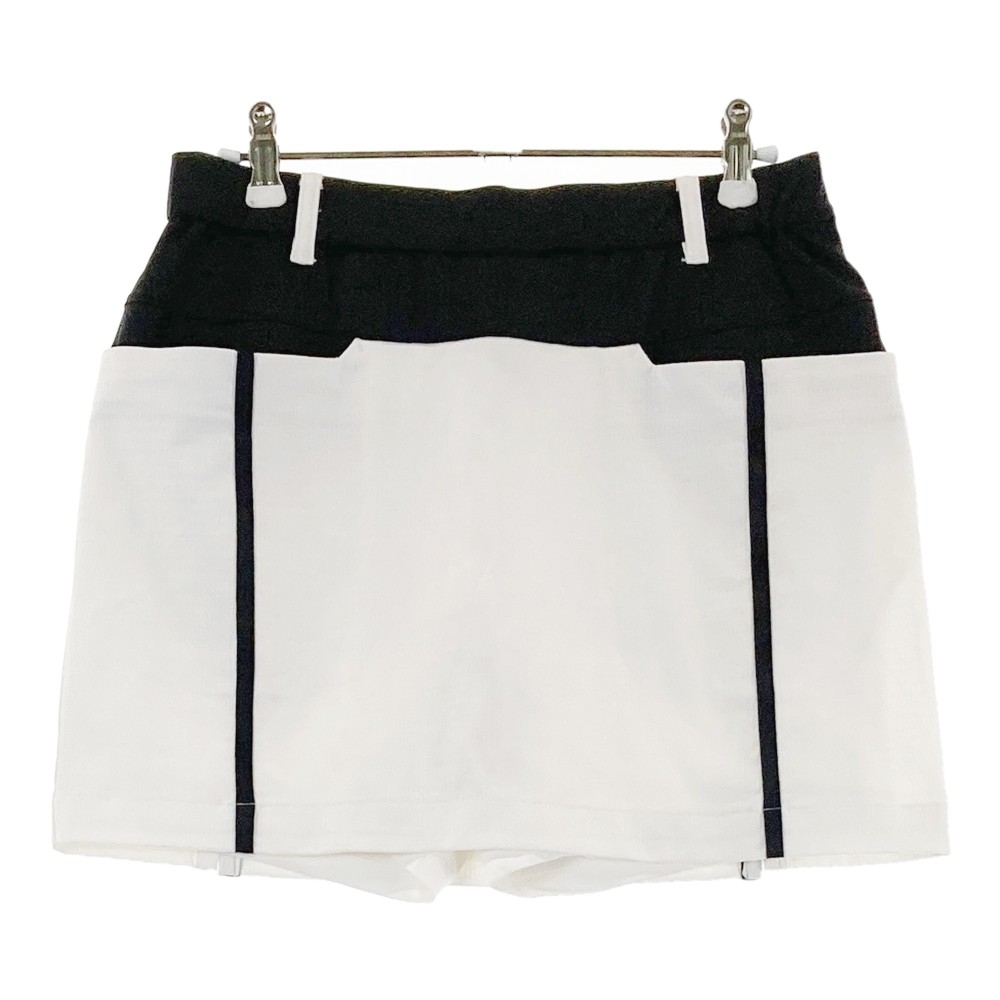 BLACK&WHITE ブラックアンドホワイト 2022年モデル インナー付き ストレッチスカート ホワイト系 M 【中古】ゴルフウェア レディース