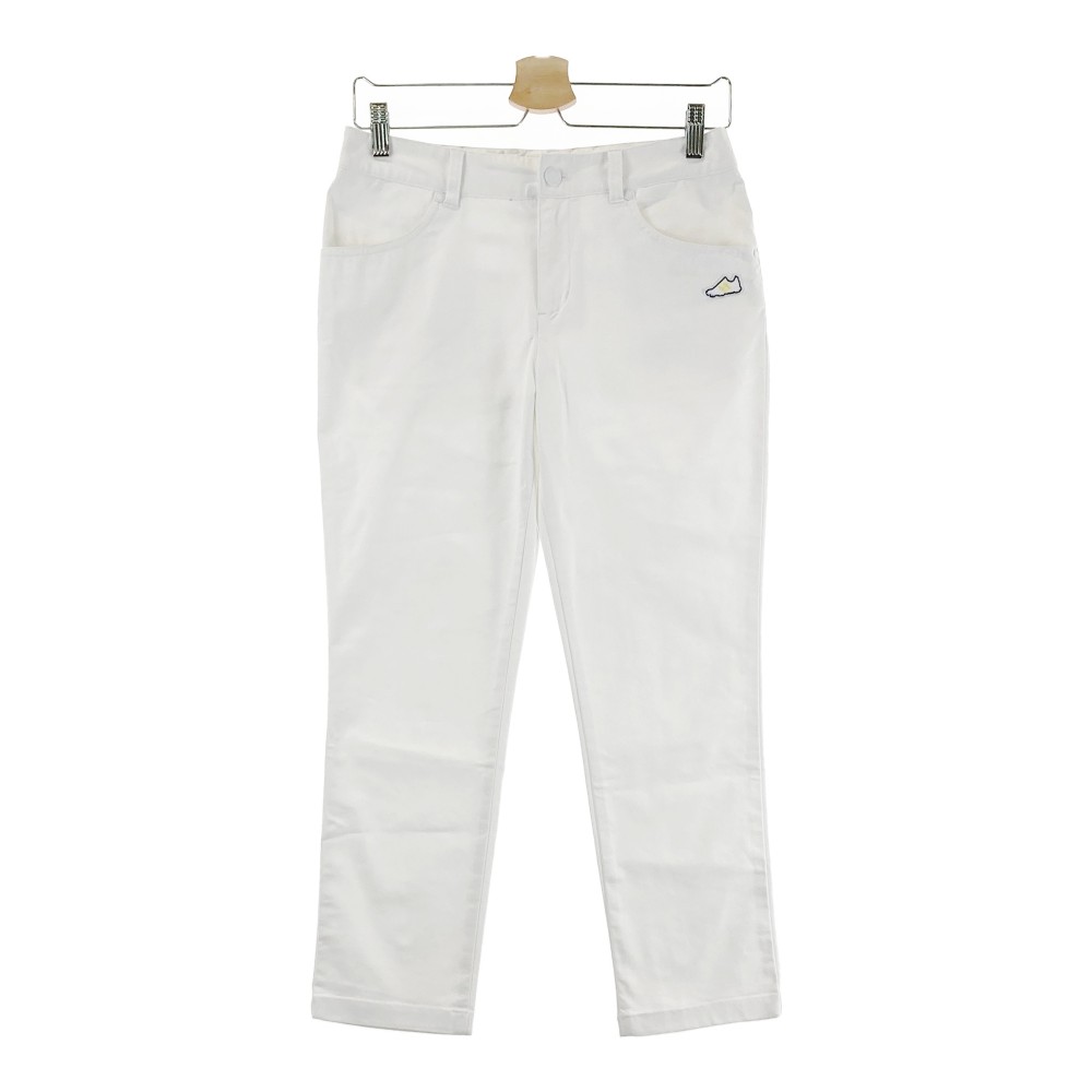 NEW BALANCE GOLF ニューバランス ストレッチ ロングパンツ ホワイト系 1 【中古】ゴルフウェア レディース