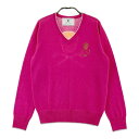 MARK&LONA マークアンドロナ ウール混 ニット セーター ピンク系 M 【中古】ゴルフウェア レディース