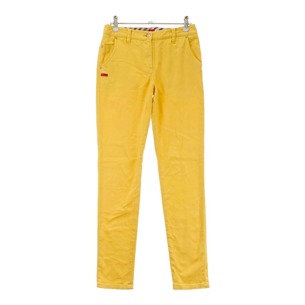 CALLAWAY キャロウェイ レッドレーベル ストレッチパンツ イエロー系 S 【中古】ゴルフウェア レディース