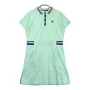 FILA GOLF フィラゴルフ 半袖ポロ ワンピース グリーン系 L 【中古】ゴルフウェア レディース