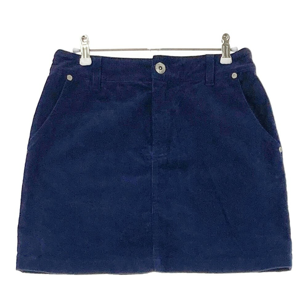 DELSOL デルソル コーデュロイ インナー付 スカート ネイビー系 M 【中古】ゴルフウェア レディース