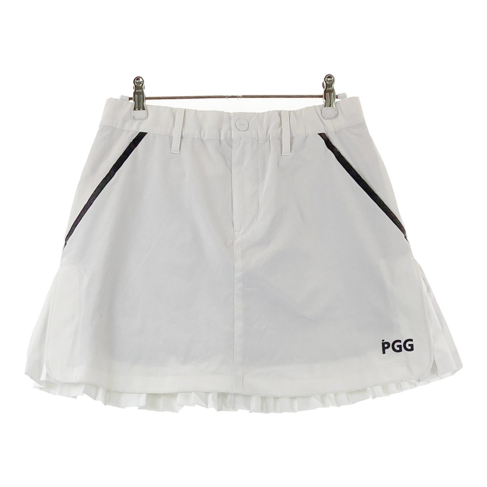PGG PEARLY GATES パーリーゲイツ 2023年モデル 裏地付ストレッチプリーツスカート ホワイト系 1 【中..