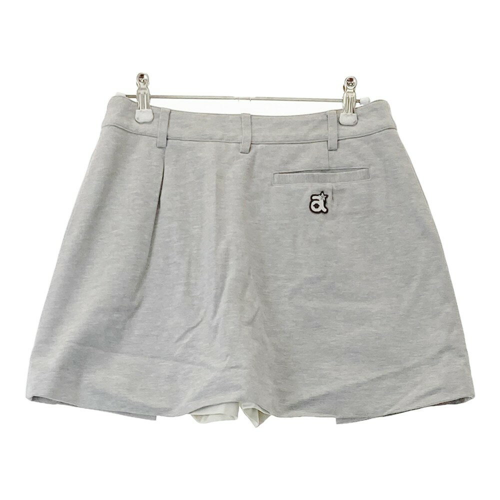 ARCHIVIO アルチビオ フェイクレザー切替 キュロットスカート グレー系 38 【中古】ゴルフウェア レディース