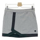 DESCENTE GOLF デサントゴルフ ストレッチスカート 総柄 グレー系 64/M 【中古】ゴルフウェア レディース