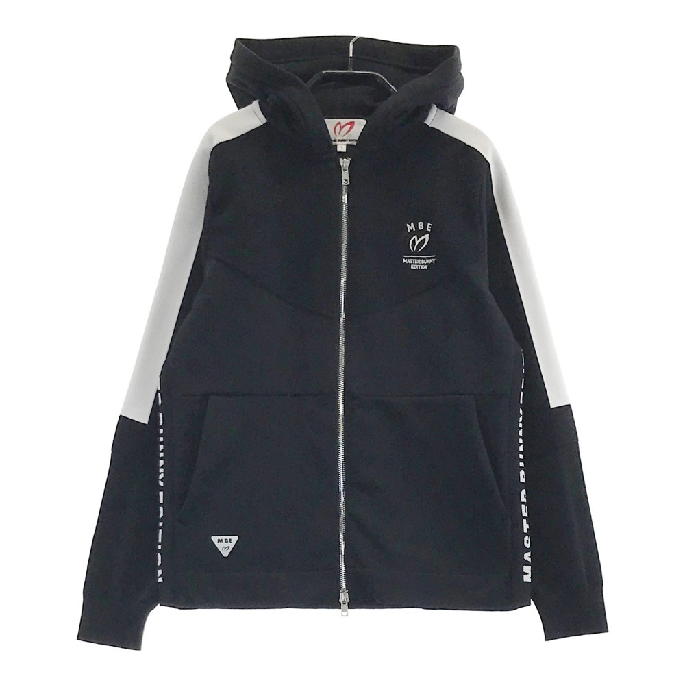 MASTER BUNNY EDITION マスターバニーエディション フード付 ニット ジップジャケット ブラック系 1 【中古】ゴルフウェア レディース