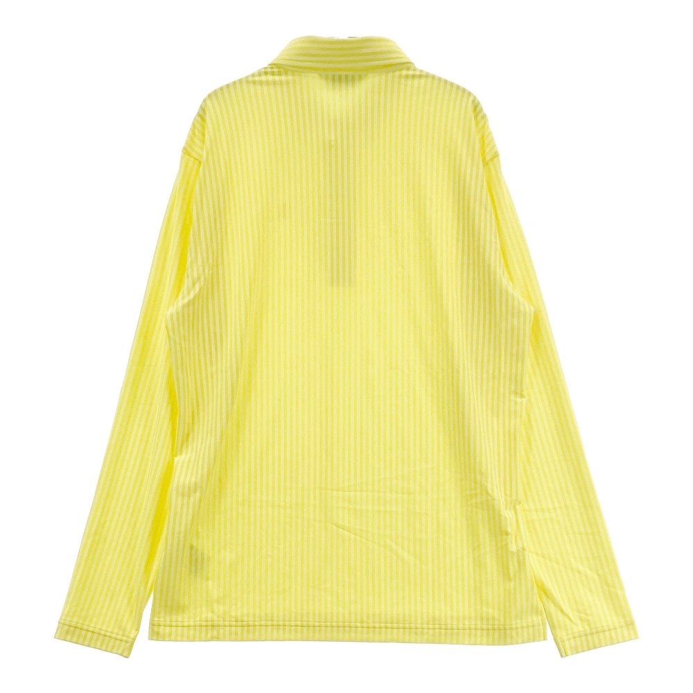LANVIN SPORT ランバン スポール 長袖ポロシャツ ストライプ柄 イエロー系 38 【中古】ゴルフウェア レディース