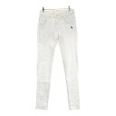 PEARLY GATES パーリーゲイツ ストレッチパンツ ホワイト系 0 【中古】ゴルフウェア レディース