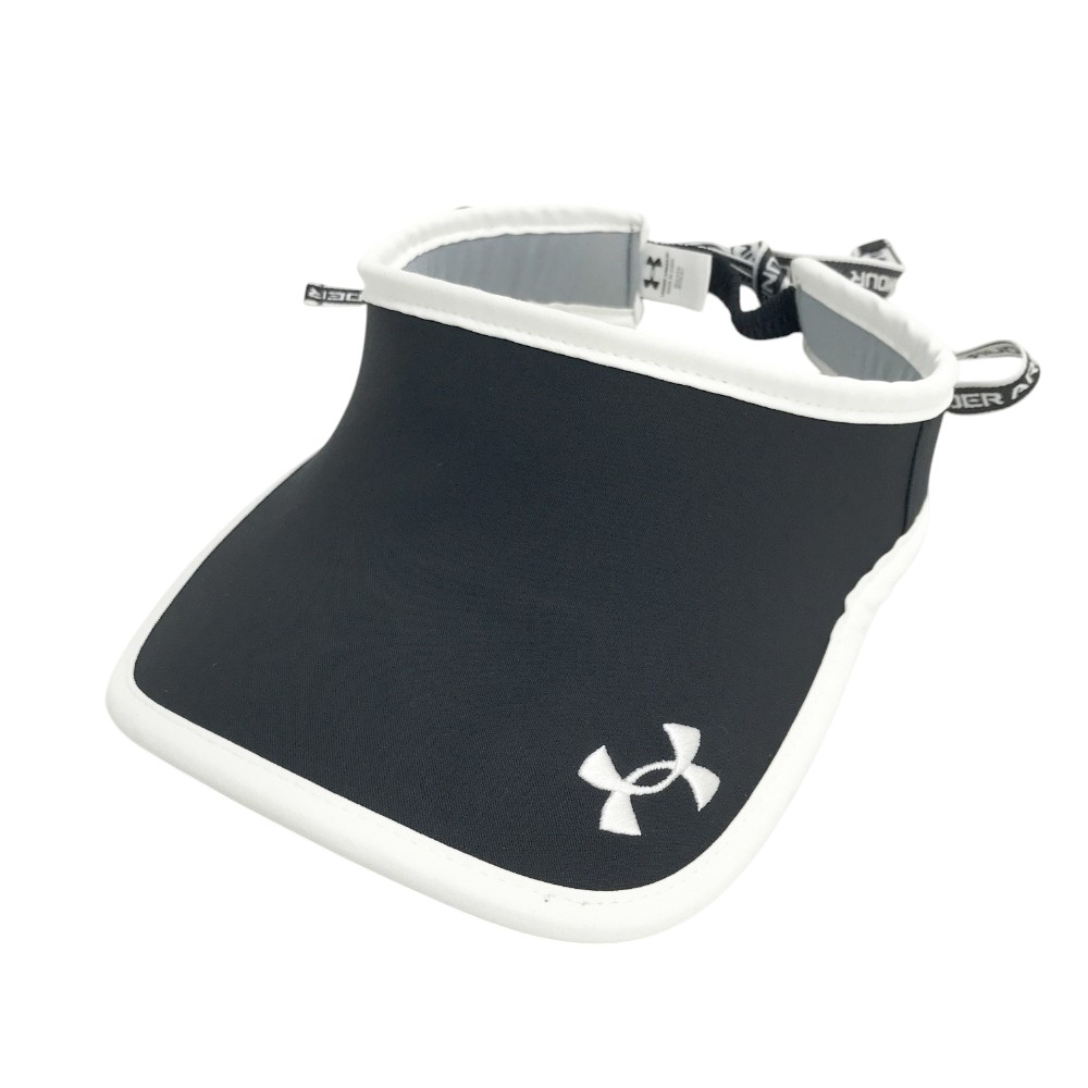 UNDER ARMOUR アンダーアーマー サンバイザー リボン ブラック系 サイズ表記なし 【中古】ゴルフウェア