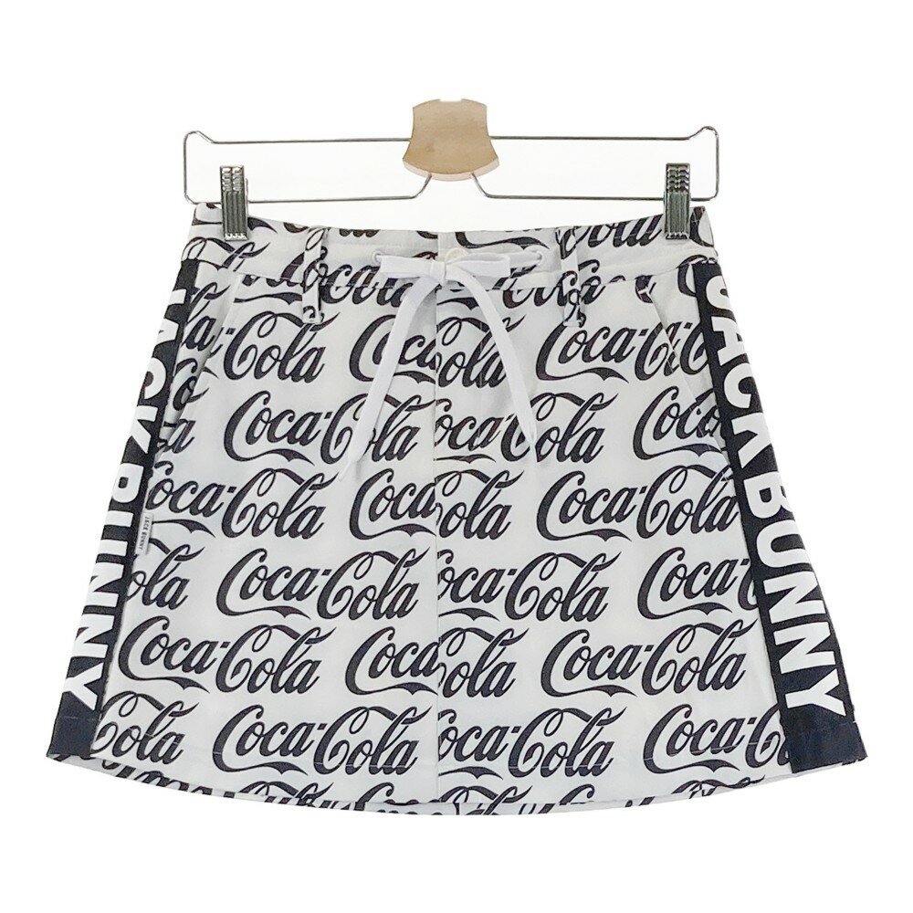 JACK BUNNY ジャックバニー ; インナー付スカート コカコーラ ホワイト系 1 【中古】ゴルフウェア レデ..