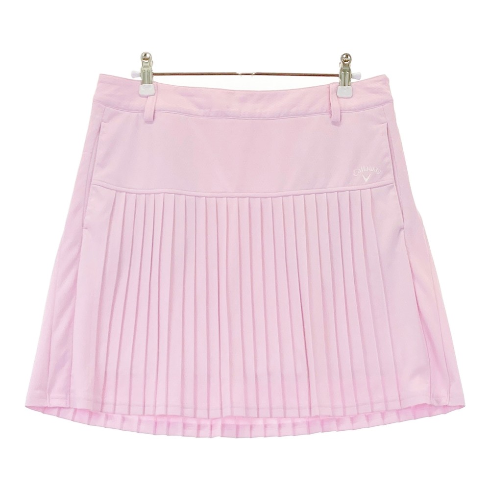 CALLAWAY キャロウェイ 2023年モデル プリーツスカート ピンク系 L 【中古】ゴルフウェア レディース