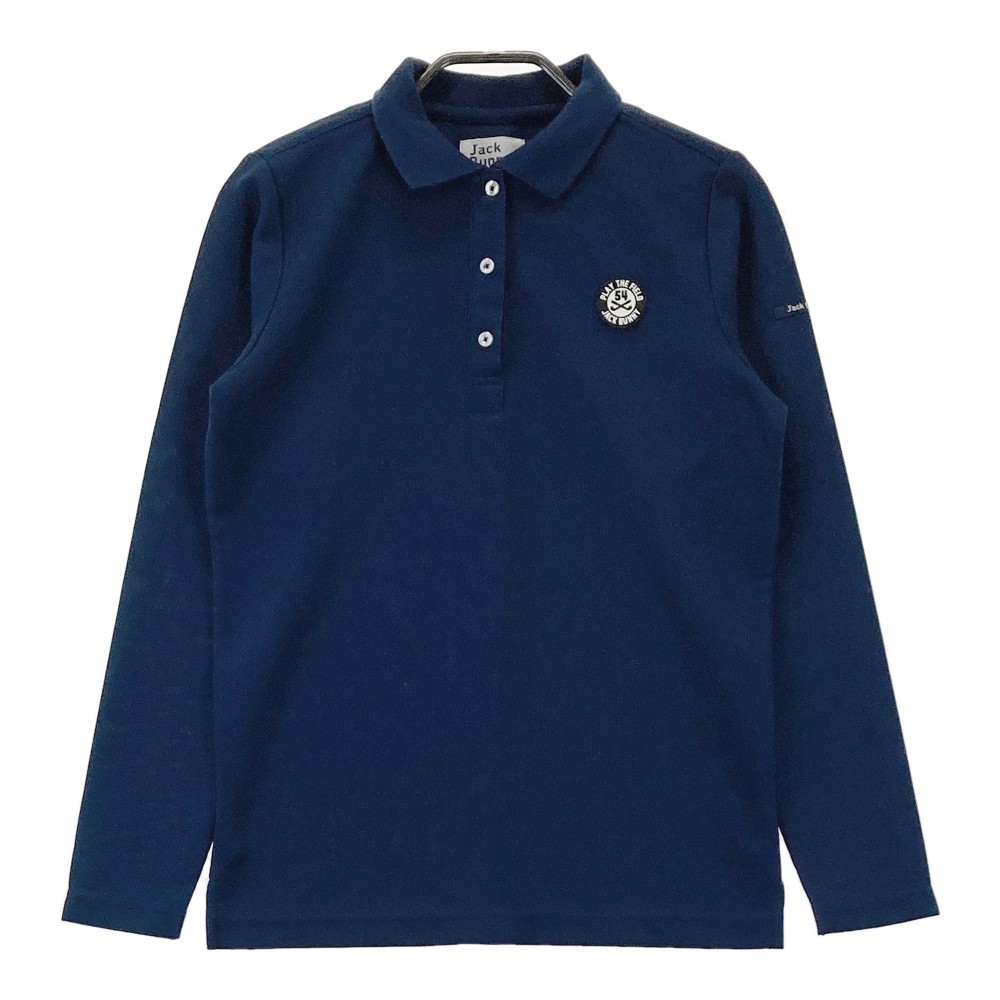 JACK BUNNY ジャックバニー 長袖ポロシャツ ネイビー系 0 【中古】ゴルフウェア レディース