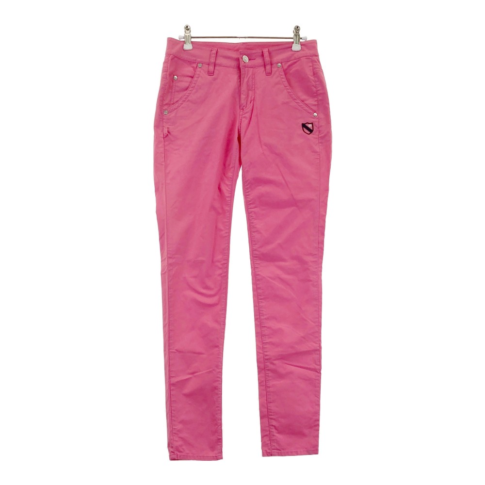 PEARLY GATES パーリーゲイツ ストレッチパンツ ピンク系 0 【中古】ゴルフウェア レディース