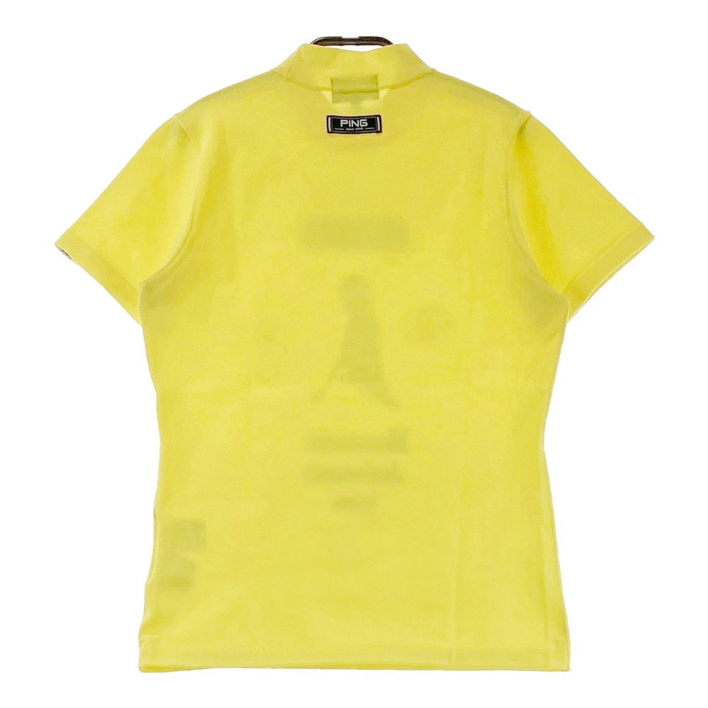 PING ピン 2024年モデル ハイネック半袖ニット イエロー系 S 【中古】ゴルフウェア レディース