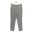 PEARLY GATES パーリーゲイツ 裏地付 パンツ グレンチェック柄 ブラック系 0 【中古】ゴルフウェア レディース