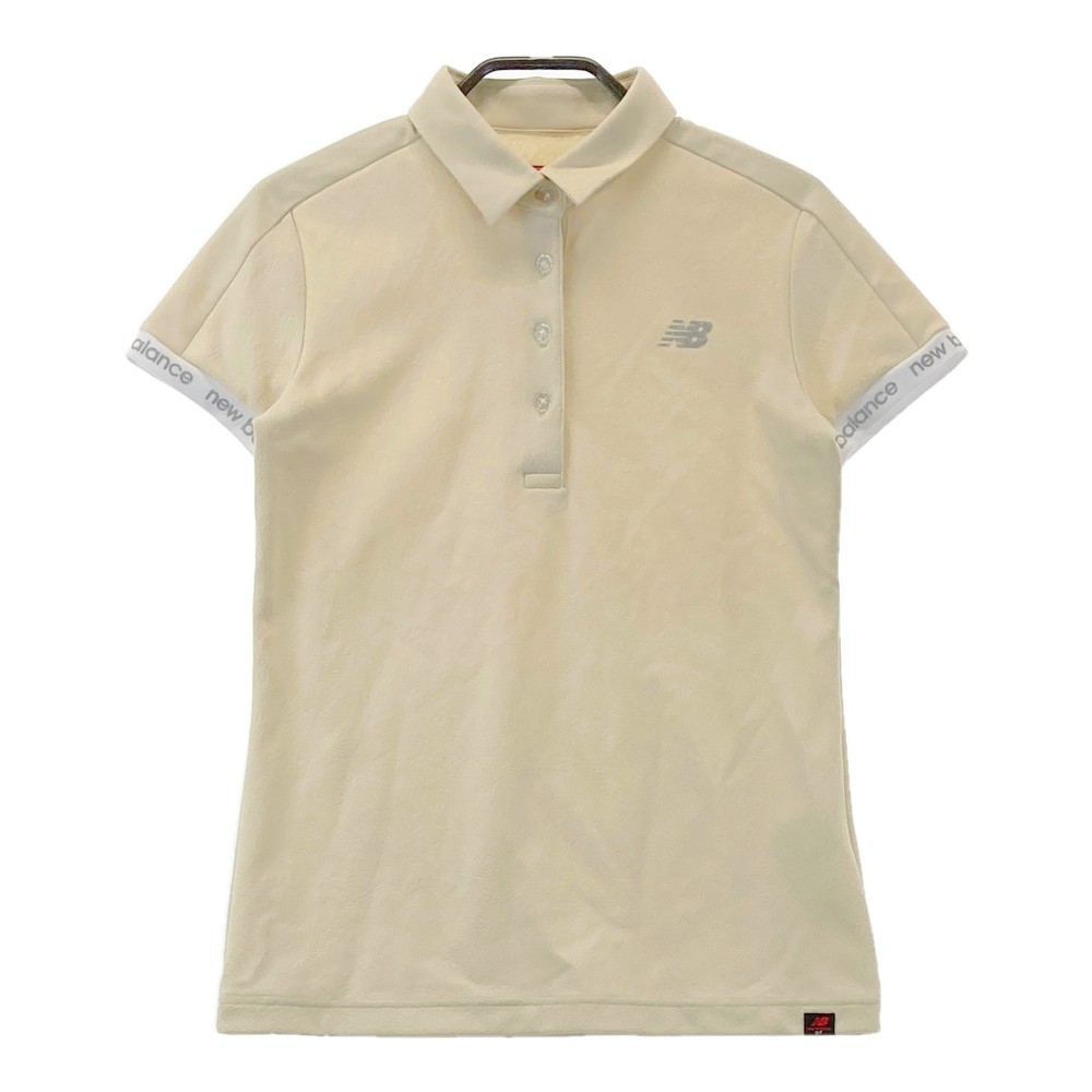 NEW BALANCE GOLF ニューバランス 2023年モデル 半袖ポロシャツ 総柄 ベージュ系 0 【中古】ゴルフウェア レディース