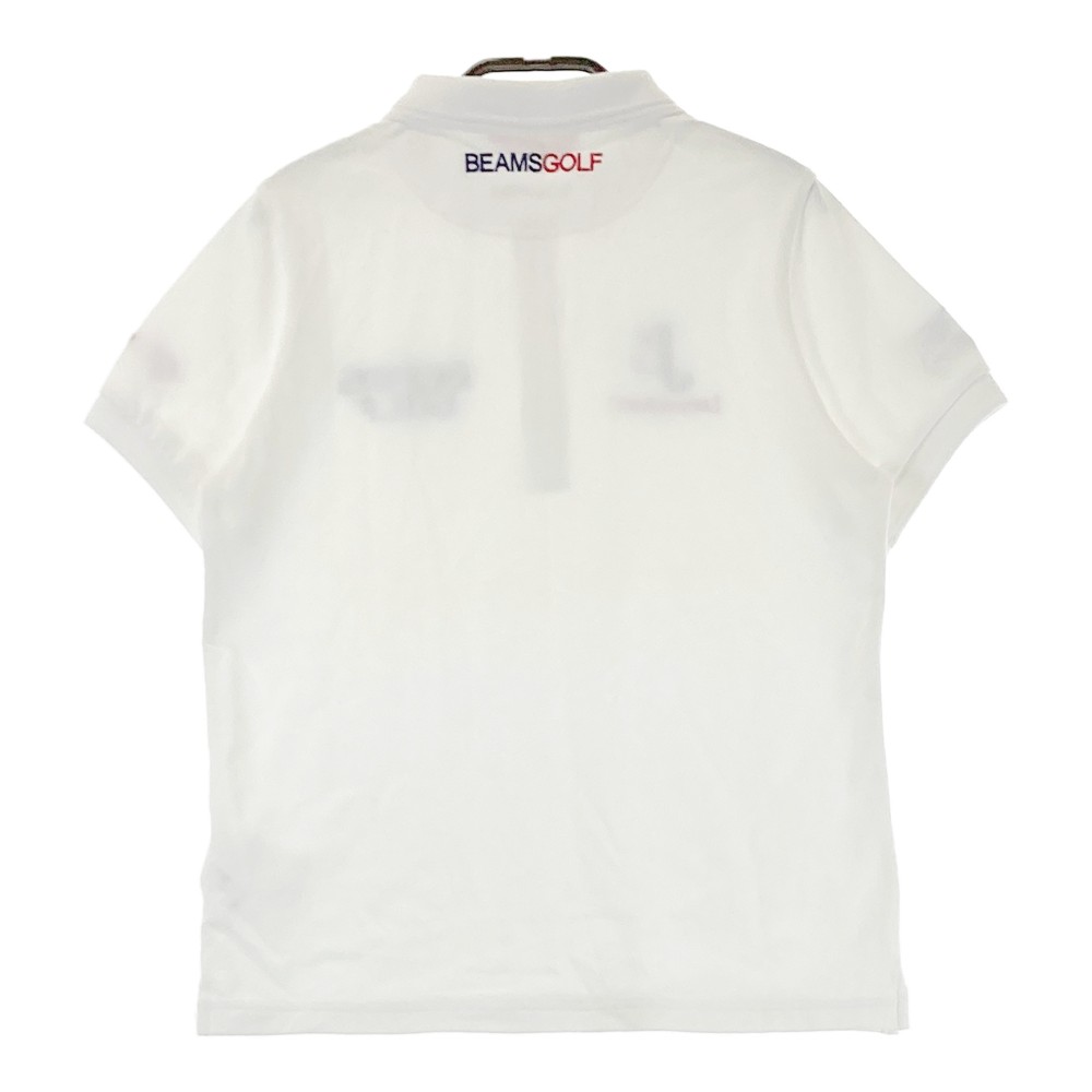 BEAMS GOLF ビームスゴルフ 半袖ポロシャツ ホワイト系 M 【中古】ゴルフウェア レディース