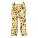 LOUD MOUTH ラウドマウス ストレッチパンツ シャガデリックイエロー柄 イエロー系 S 【中古】ゴルフウェア レディース