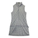 HEAL CREEK ヒールクリーク ノースリーブワンピース 総柄 グレー系 42 【中古】ゴルフウェア レディース