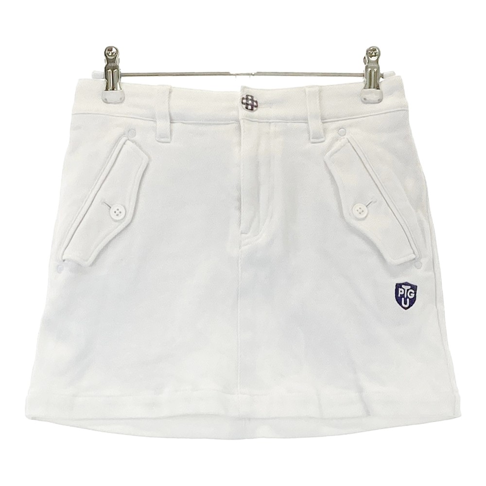 PEARLY GATES パーリーゲイツ ストレッチスカート ホワイト系 00 【中古】ゴルフウェア レディース