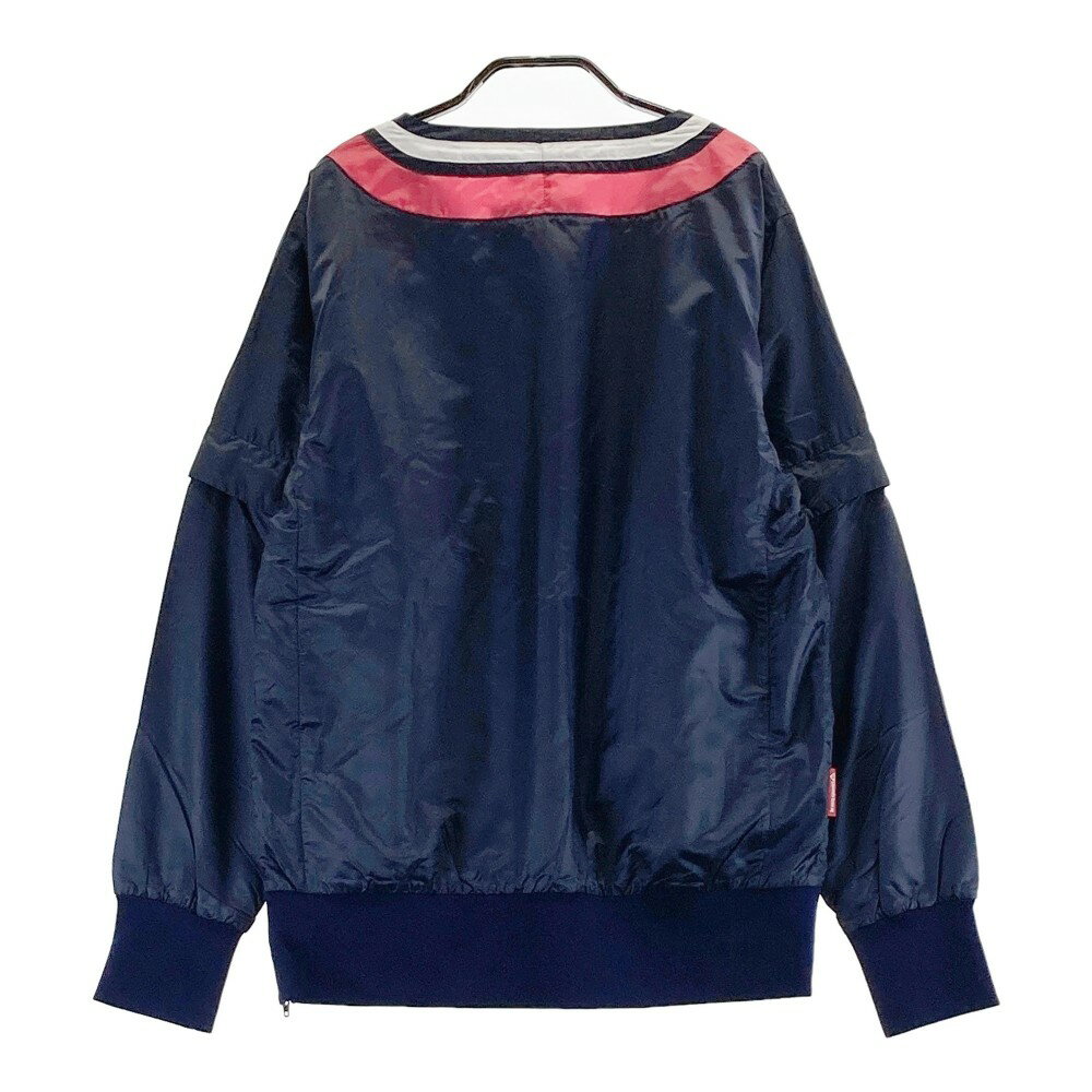 LE COQ GOLF ルコックゴルフ 2WAYウインドプルオーバー ネイビー系 L 【中古】ゴルフウェア レディース
