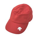 DESCENTE GOLF デサントゴルフ キャップ レッド系 F(55-57cm) 【中古】ゴルフウェア