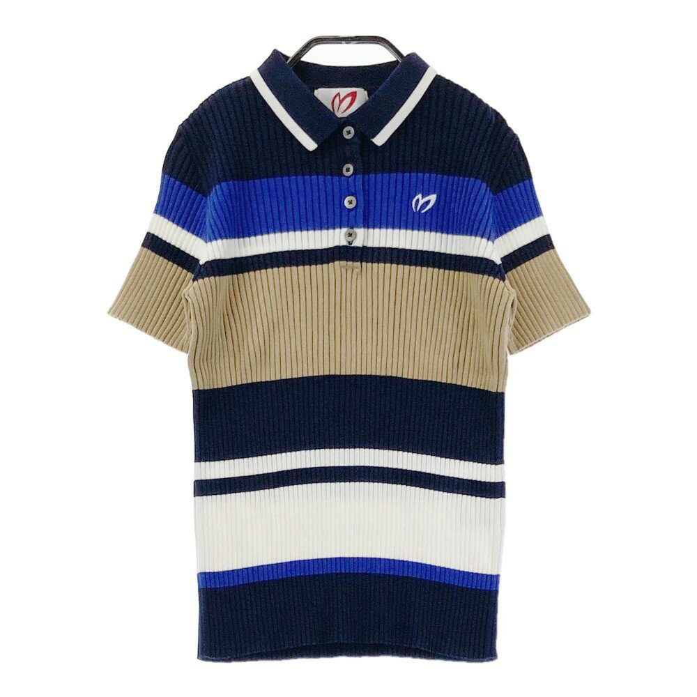 MASTER BUNNY EDITION マスターバニーエディション 半袖ポロシャツ ネイビー系 1 【中古】ゴルフウェア レディース