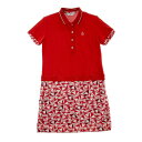 MUNSING WEAR マンシングウェア ワンピース レッド系 M 【中古】ゴルフウェア レディース