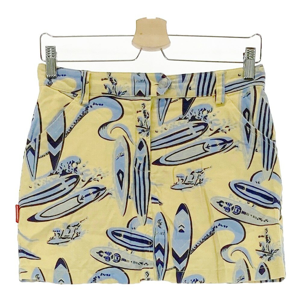 ROSASEN ロサーセン インナー付き スカート サーフィン 総柄 イエロー系 38 【中古】ゴルフウェア レディース