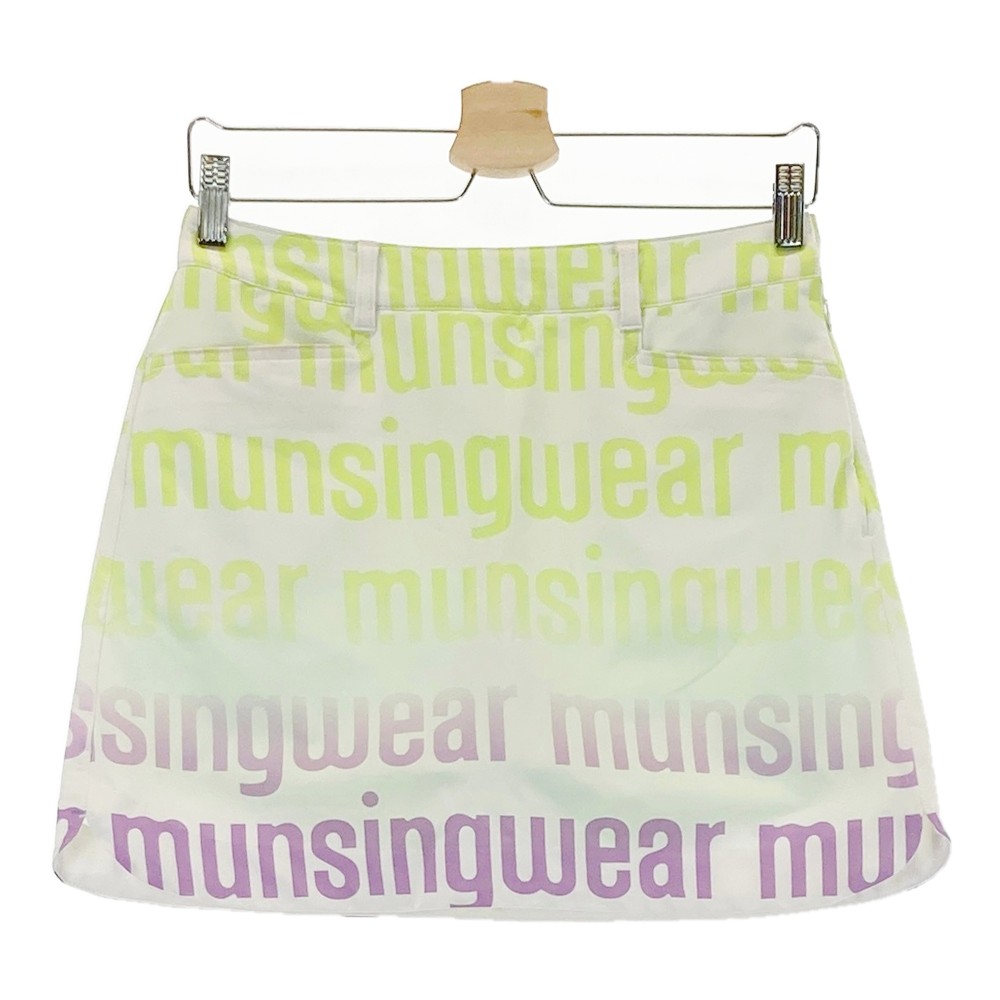 MUNSING WEAR マンシングウェア インナー付 スカート 総柄 ホワイト系 9 【中古】ゴルフウェア レディース