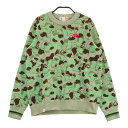 MUNSING WEAR マンシングウェア ニットセーター カモフラ柄 カーキ系 M 【中古】ゴルフウェア レディース