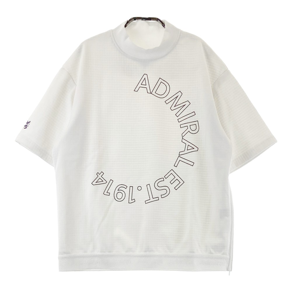 ADMIRAL アドミラル 2022年モデル 裏起毛 半袖スウェットシャツ ホワイト系 L 【中古】ゴルフウェア レディース