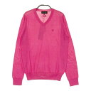 ST ANDREWS セントアンドリュース Vネック ニットセーター シルク ピンク系 S 【中古】ゴルフウェア レディース