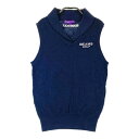 BEAMS GOLF ビームスゴルフ ニット ベスト ネイビー系 L 【中古】ゴルフウェア レディース