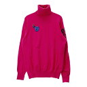 PEARLY GATES パーリーゲイツ タートルネック ニットセーター ピンク系 0 【中古】ゴルフウェア レディース