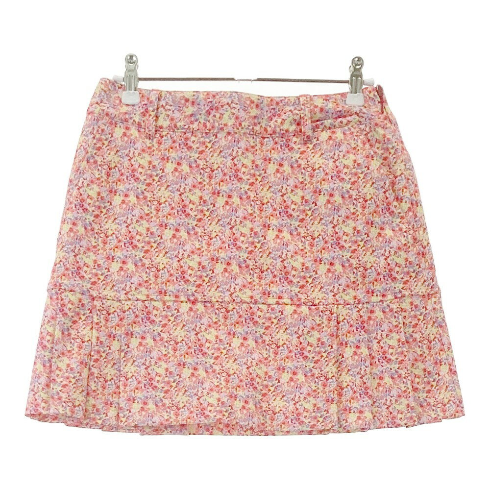 CALLAWAY キャロウェイ サイドプリーツ スカート 総柄 ピンク系 S 【中古】ゴルフウェア レディース